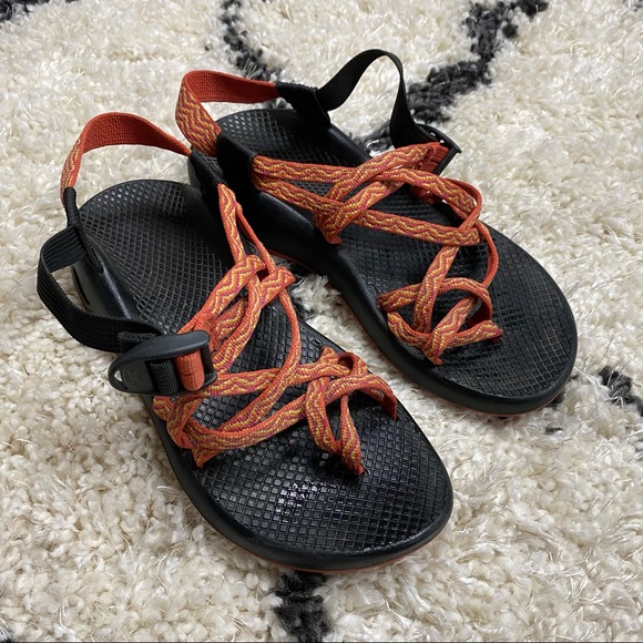 Chaco Shoes - Chaco’s orange yellow Strappy sandals 8